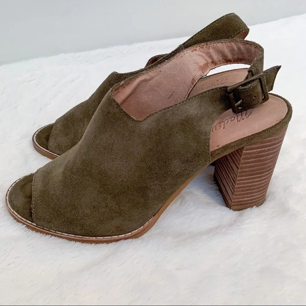 Madewell Green Suede Slingback Cary Sandal - Picture 7 of 7